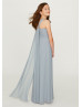 Gray Ruched Chiffon Fabulous Junior Bridesmaid Dress